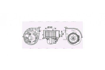 Вентилятор обігрівача салону BMW X5 (E70) (06-), X6 (E71) (08-) AVA AVA COOLING 'BW8574 111541-10 фото