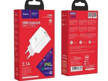 Зарядное устройство 220В PD20W USB QC3.0 (Hoco) C80A