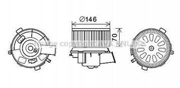 Вентилятор обігрівача салону Peugeot 206 (00-), 307 (00-) auto AC AVA AVA COOLING 'PE8378 115846-10 фото