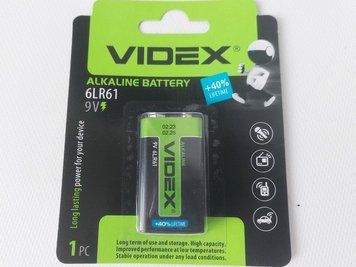 Батарейка КРОНА щелочная (Videx) 6LR61