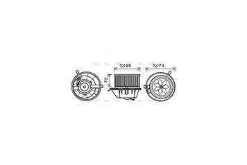 Вентилятор обігрівача салону Skoda Octavia II 04>, Superb II 08> manual AC AVA AVA COOLING VN8342 91217-10 фото