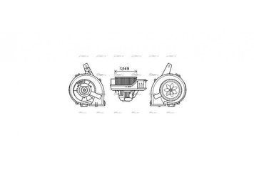 Вентилятор обігрівача салону Skoda Fabia 99>07, 07>14, 14>, Rapid 12> AC+/-, VW Polo 02>09, 09>14, 14> AVA AVA COOLING ST8044 98213-10 фото