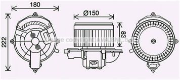 Вентилятор обігрівача салону PSA Berlingo Partner II AC+ AVA AVA COOLING 'CN8310 111842-10 фото
