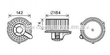 Вентилятор обігрівача салону Hyundai Grand Starex, H-1 (07-) AVA AVA COOLING 'HY8425 110562-10 фото