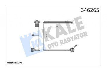Радиатор отопителя Audi A3 - Seat Leon, Leon Sc, Leon St - Skoda Octavia OTO RADYATOR Kale 346265