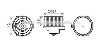 Вентилятор обігрівача салону Mercedes-Benz ML (W163) (97-06) AVA AVA COOLING 'MS8620 112150-10 фото