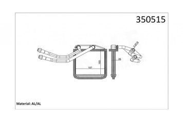 Радіатор обігрівача Fiat Egea, Doblo, Pratico, Linea, Grande Punto OTO RADYATOR Kale 350515