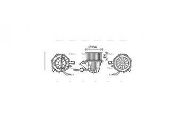 Вентилятор обігрівача салону Audi A4 08>15, A5 09>12/11, Q5 08>12/12 AVA AVA COOLING AI8391 98063-10 фото