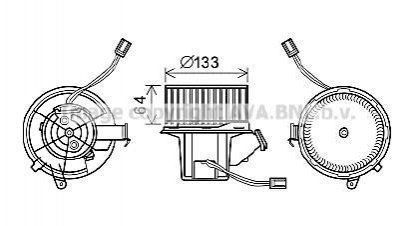 Вентилятор обігрівача салону MB C204 E212 AVA AVA COOLING MS8628 96472-10 фото
