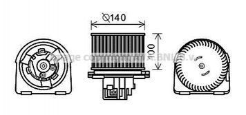 Вентилятор отопителя салона Opel Vectra (95-03) AVA AVA COOLING 'OL8617 118450-10 фото