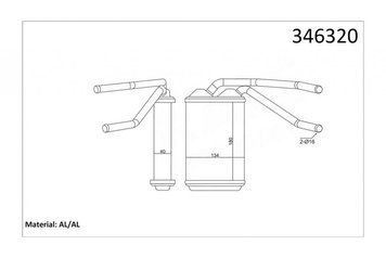 Радиатор отопителя Ford Mondeo IV (09-14)/Daewoo Cielo, Espero OTO RADYATOR Kale 346320