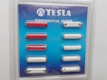 Запобіжники циліндричні на блістері (10 шт) (Tesla) 20115 756352140 фото