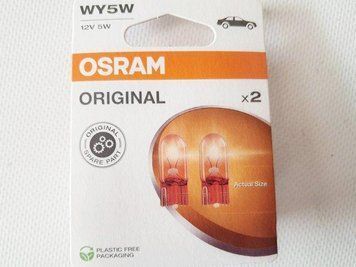 Лампа WY5W 12V W2,1x9,5D Amber (Osram) 2827NA-02BL 2823651602 фото